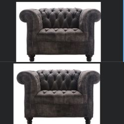 Arhaus Furniture Bewick Leather Chairs Set Of 2. Restoration Hardware 