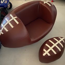 2 Piece Football Chair And Ottoman Set 