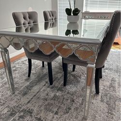 Mirrored Dining Table No Chairs