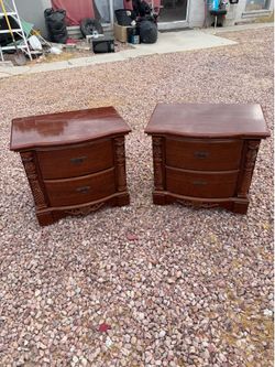 Matching Monaco Solid Wood Cherry Nightstands – 2 Drawer Set