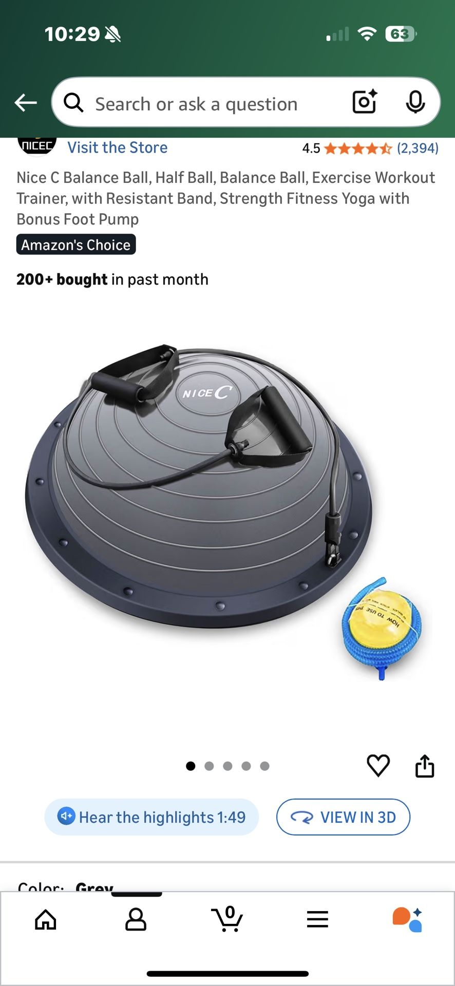 Bosu Half Ball. New Never Been Inflated