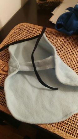 Puppy sweater cape. Sky blue. Small/medium