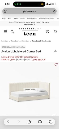Brand new pottery barn corner bed (Queen)