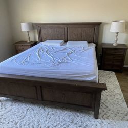 Hewn Oak Bed