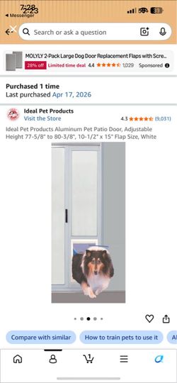 Pet patio door - NEW