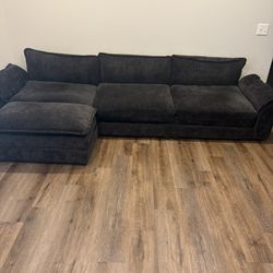 All Black Sectional Sofa 