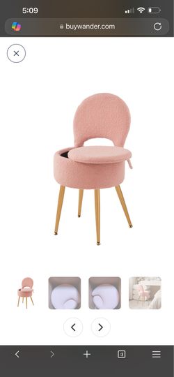 Pink Vanity Stool Chair**Brand New**