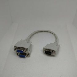 VGA SVGA 1 PC TO 2 MONITOR Male to 2 Dual Female Y Adapter Splitter Cable 15 PIN