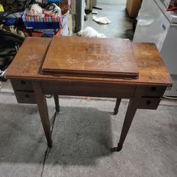 Wood Table For Sowing Machines Brown
