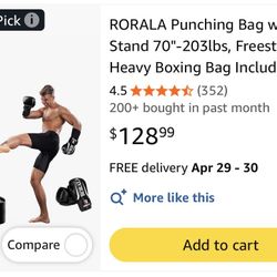 Rorala Punching Bag With Gloves 