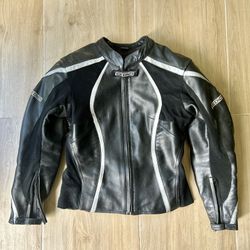 Sedici womens motorcycle jacket armored leather US size 4