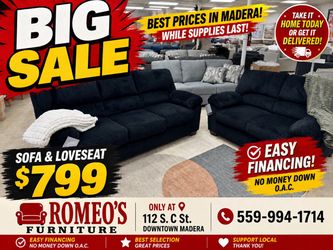 2 pc sofa and loveseat