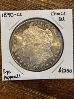 1890-CC Morgan Silver Dollar Carson City Better Date