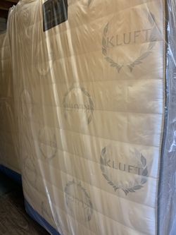 Queen size bed frame and mattress orthopedic