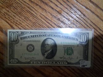 1950 $10 bill