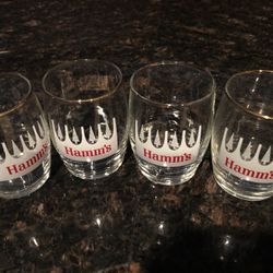 Vintage Gold Rimmed Hamm’s Glasses