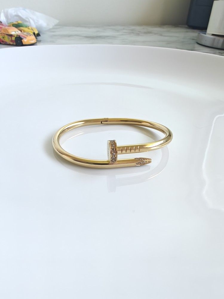 Nail Bracelet With Zirconia Stone Unisex Bracelet 
