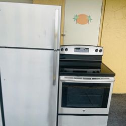Ge Stainless Steel Top Freezer Refrigerator, Ge Stainless Steel Stove Set 