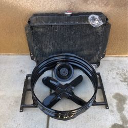 1964 Radiator And Fan Shroud