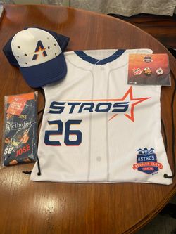 Houston Astros Drawstring Bag - Hat with Croc Charms - Jose Altuve Socks