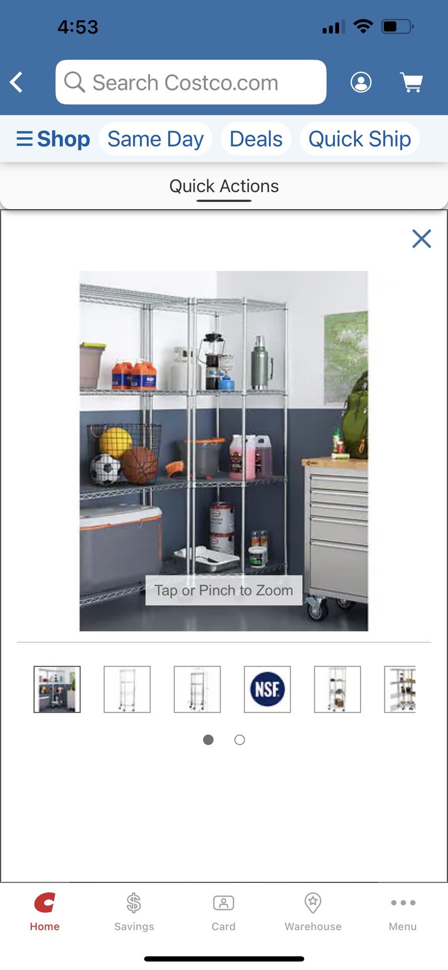 TRINITY EcoStorage 4-Tier Corner Wire Shelving Rack with Wheels
