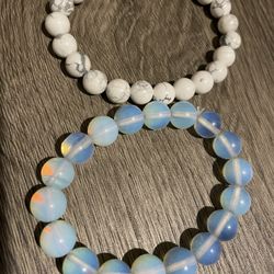 opalite or howlite bracelets