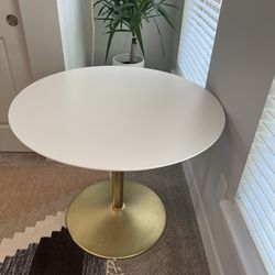 White & Gold Dining Table