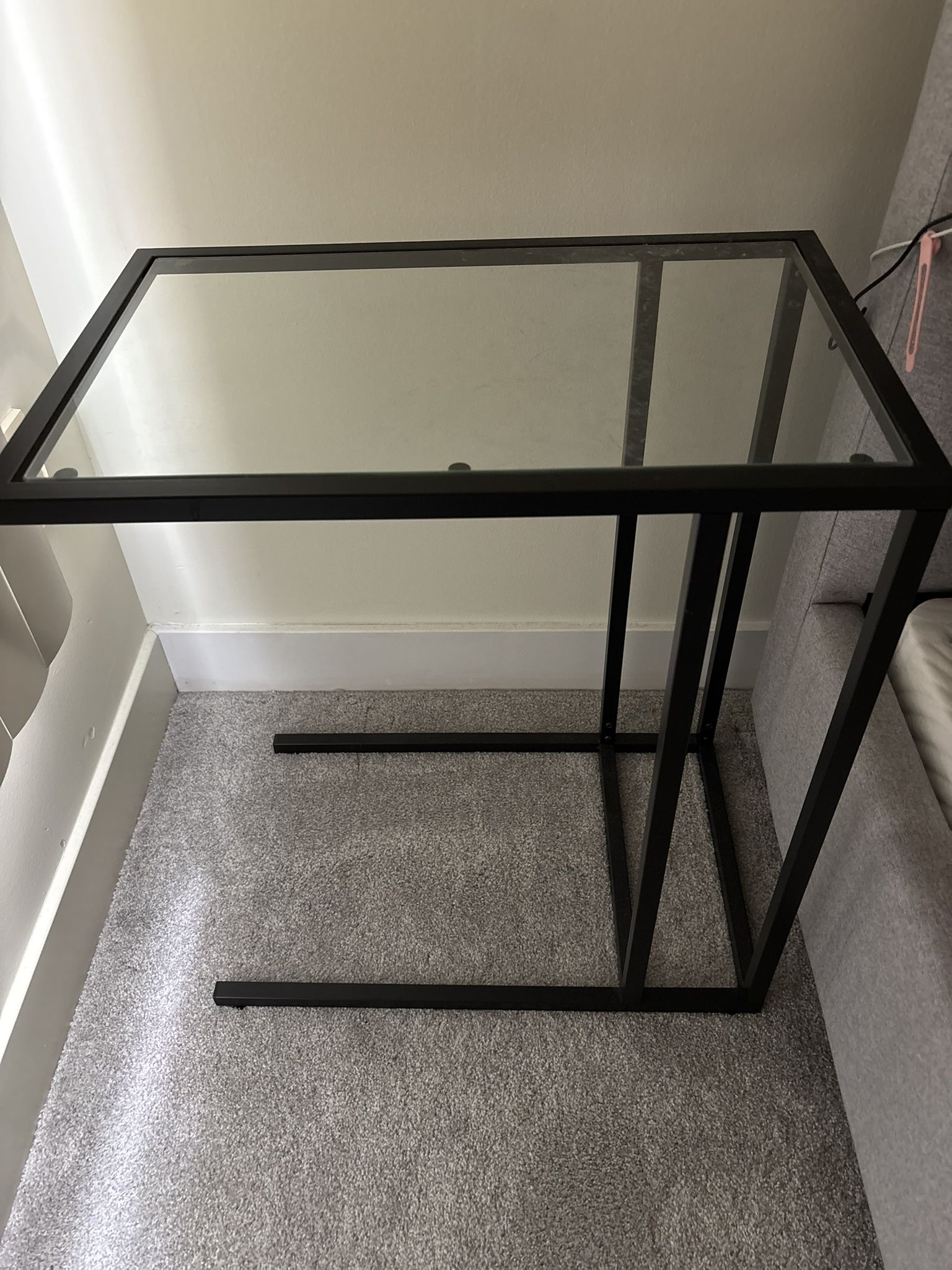 Glass End Table 22”l x14w” x 25”h