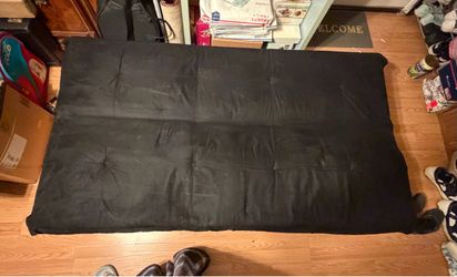 Black Futon/Sleeper Sofa — AS IS / For Repair