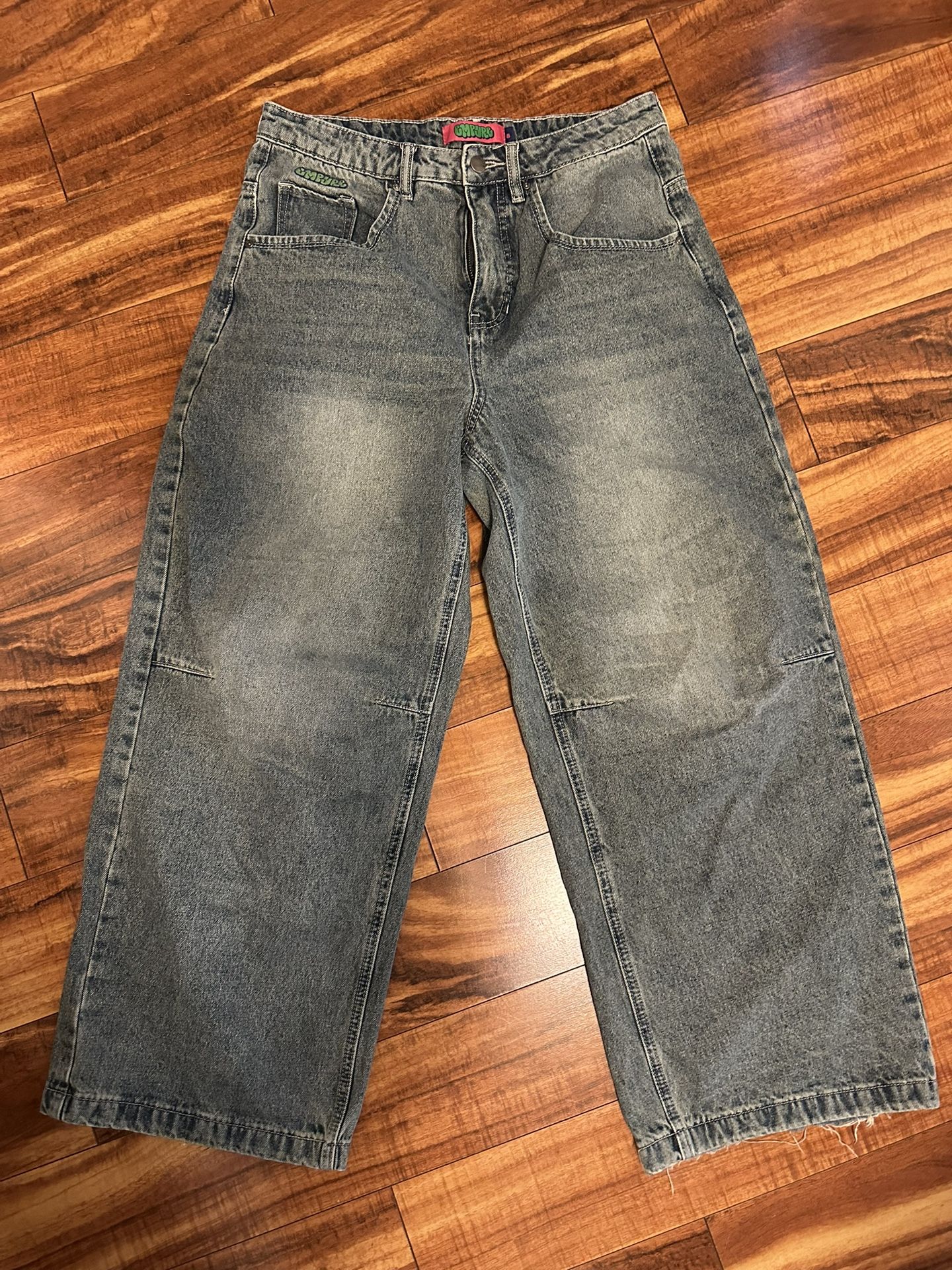 Empyre Gray/Blue Wide Leg Jeans