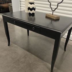Beautiful Elegant Luxury Black Ethan Allen Writing Desk