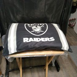 Las Vegas Raiders Bed Pillow, 20"x 26" Standard Stripe Logo Micro Plush Pillow.