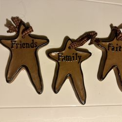 Friends, Family, and Faith Hanging Ornaments 