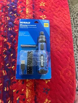 Kobalt 23 pcs cordless rechargeable led screwdriver set