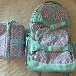 BRAND NEW Pottery Barn rolling Backpack And Lunch Bag