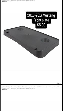 2015-17 mustang front plate bracket