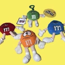 Lot Of M&M Mars Candy Bean Bag Plush Toy Figures