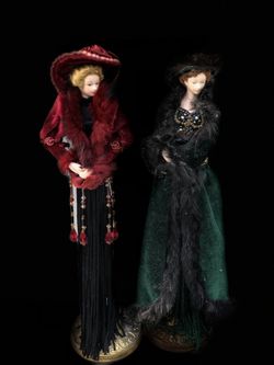 Antique porcelain dolls set