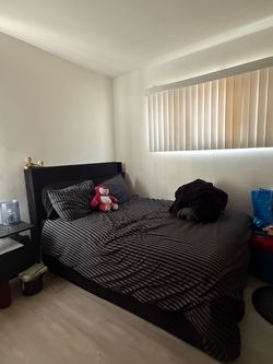 Black storage bed