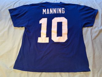 Eli Manning #10 New York Giants NFL Blue Shirt; Men’s XL