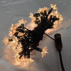 4 strands total. 50 light Flower string lights 27' Each