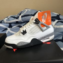 Air Jordan 4 White Cement, Size 6Y, Brand New