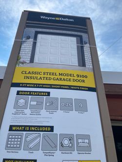 New garage door insulation size w 9 ft h 7 ft $375