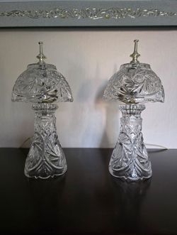 Vintage crystal accent lamps - $30 each, $50 for pair