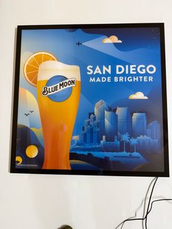 Blue Moon Beer Illuminated Light Box Sign