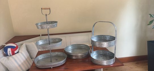 Farmhouse Rustic Metal Decor/ Serving Trays
