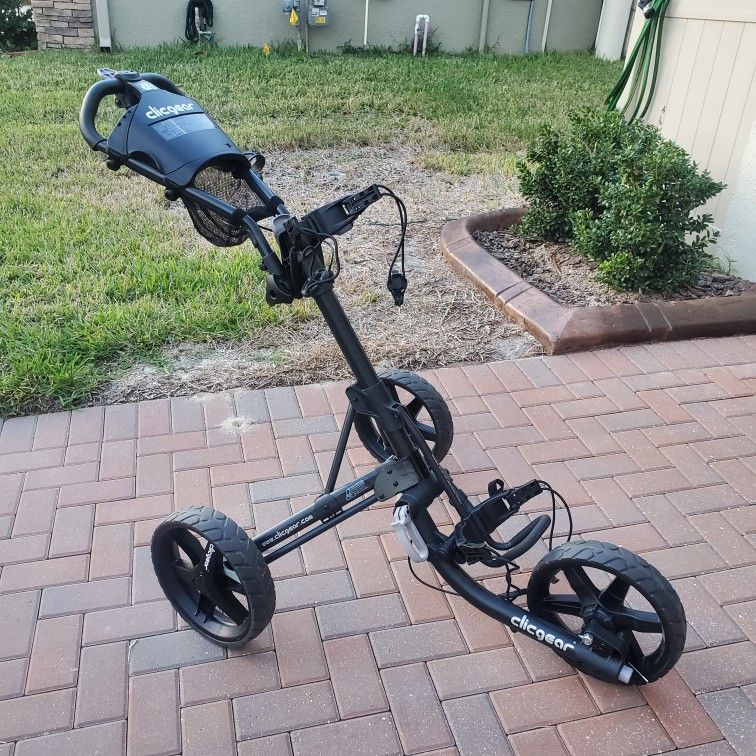 Clicgear Model 3.5+ Golf Caddy Push and Pull Cart Black Collapsable