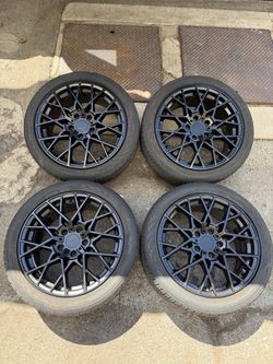 17 Inch TSW Sebring Matte Black Wheels w/ Tires. FULL SET!