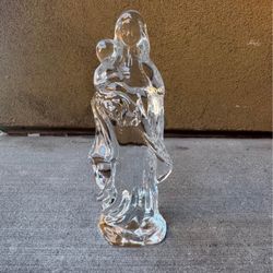 Waterford Mother & Child Nativity Collection Figurine 7 in Clear Crystal