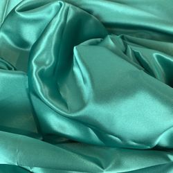 Teal Green Satin Rectangle Table Cloth